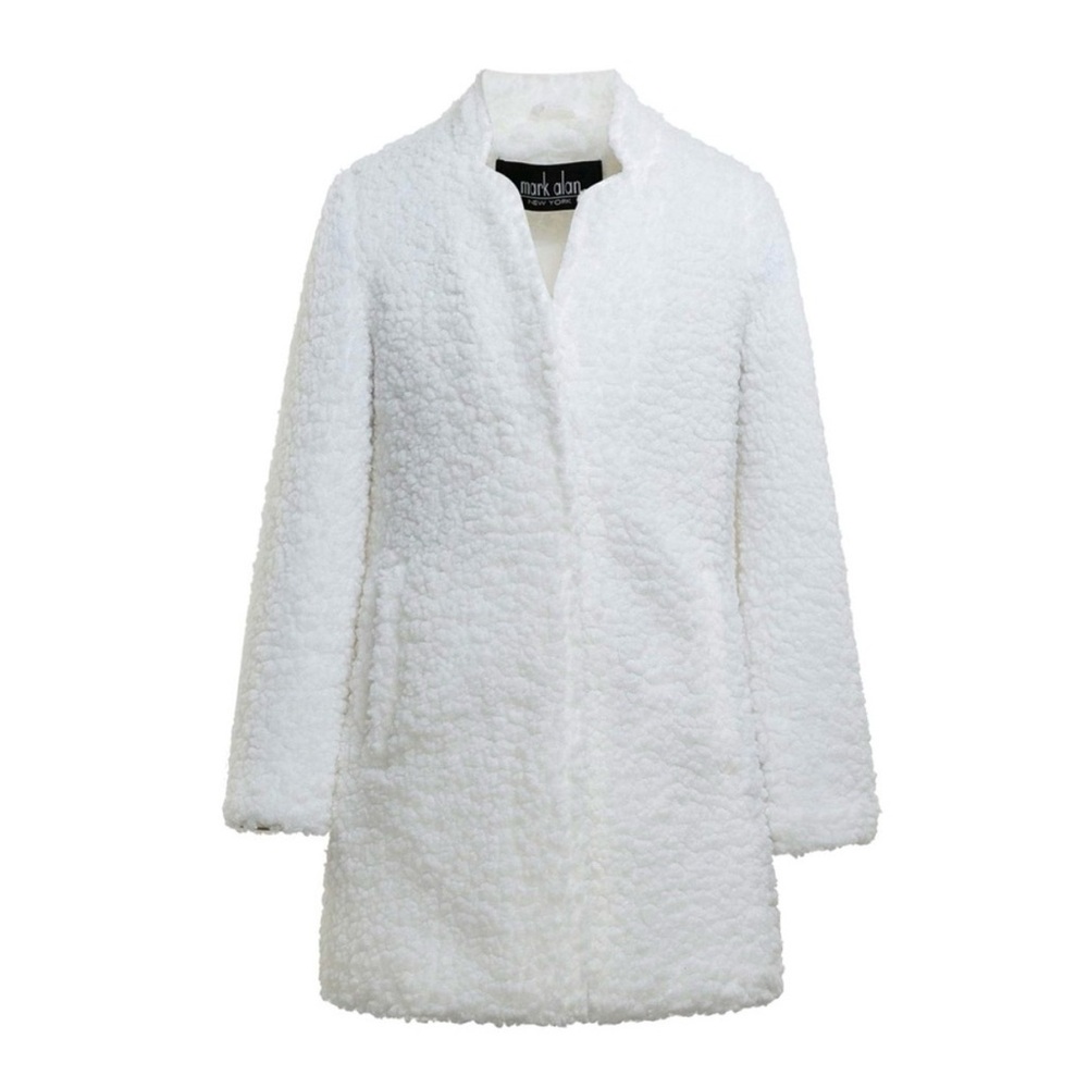 Mark Alan Sherpa Jacket Coat White sz Medium